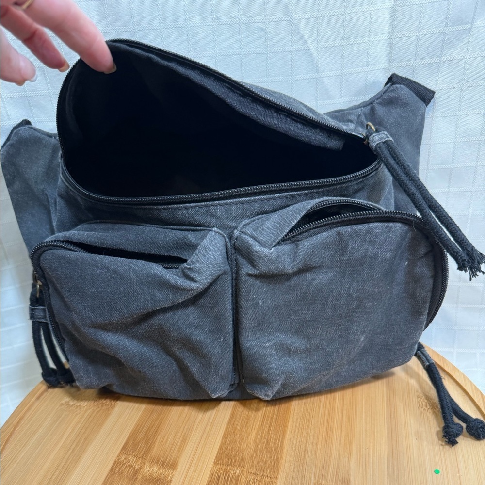 Universal Threads Large Fanny Pack Distressed Gray Black